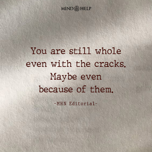 Quote about embracing flaws and healing