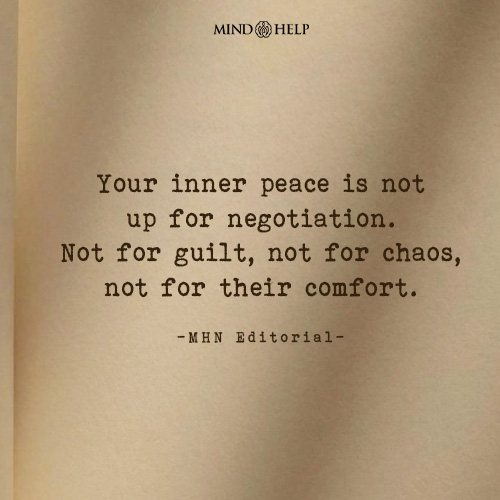 Quote about preserving inner peace and boundaries