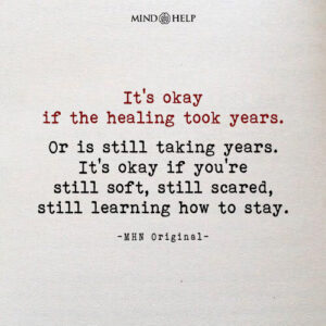 Quote about slow healing and acceptance