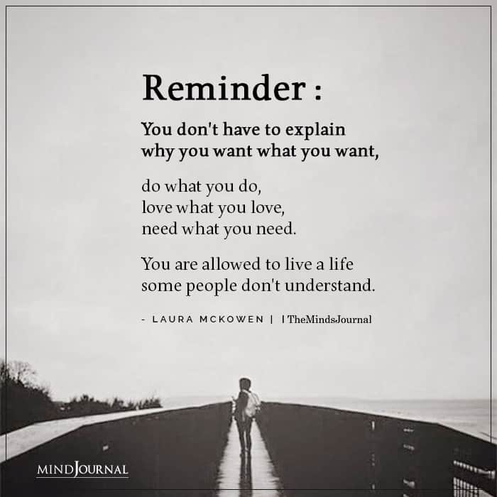 things you don’t have to explain to anyone