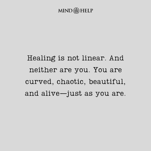 Quote about messy and beautiful healing journeys
