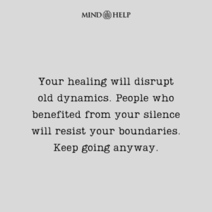 Quote about how healing impacts relationships