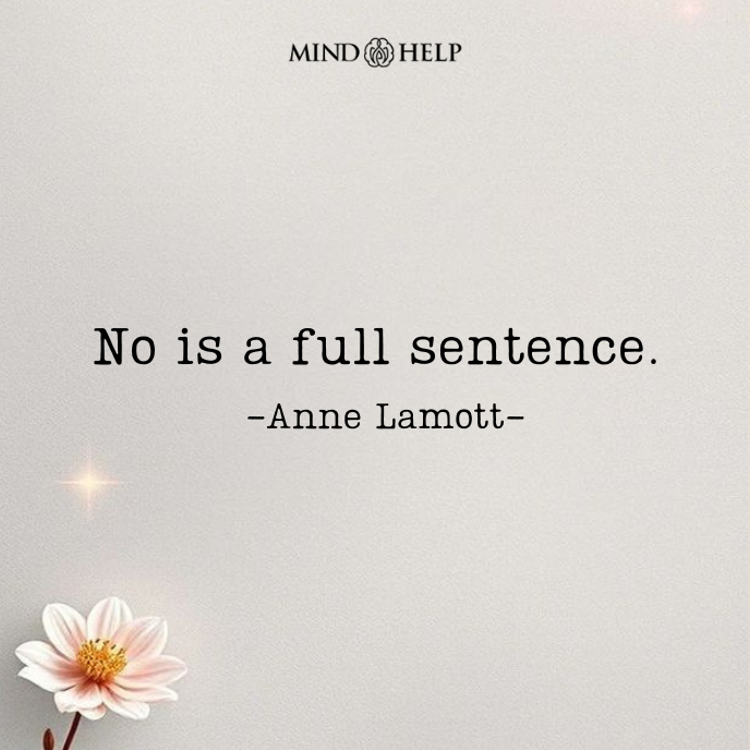 Anne Lamott quote on saying no