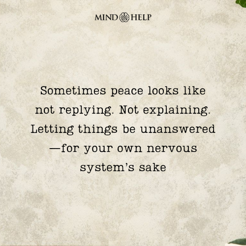 Quote about emotional peace through silence