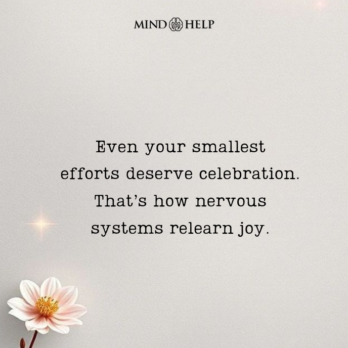 Quote about honoring small wins in recovery