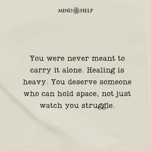 Quote about not healing alone