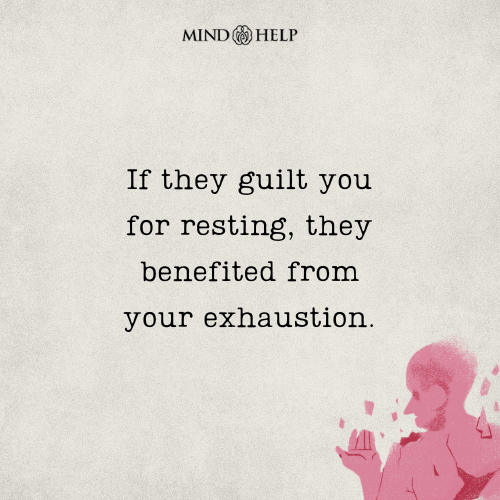 Quote about rest, guilt, and burnout dynamics