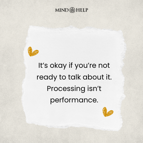 Quote about silent healing and processing trauma