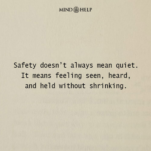 Quote about emotional safety and trauma healing
