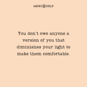 Quote about self-worth and not shrinking