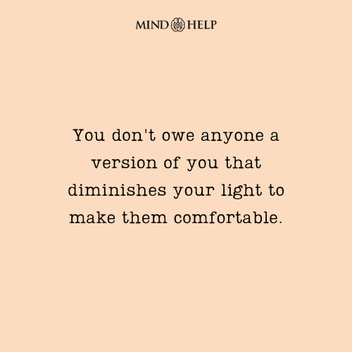 Quote about self-worth and not shrinking