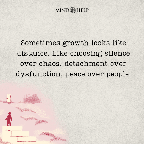 Quote about emotional distance and growth