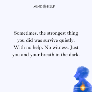 Quote about quiet survival from C-PTSD