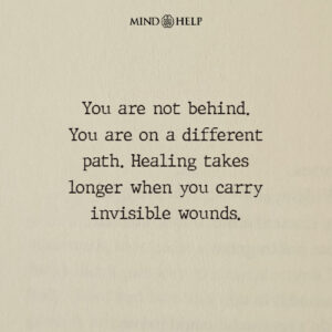 Quote about not comparing healing timelines