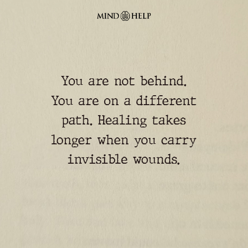 Quote about not comparing healing timelines