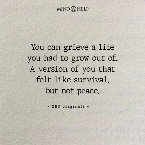 Quote about growth and identity grief