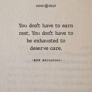Quote about rest and self-worth