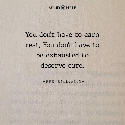 Quote about rest and self-worth