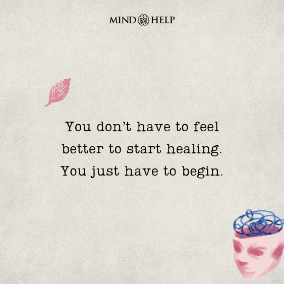 Quote about beginning healing from depression