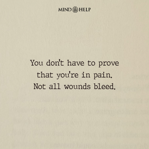 Quote about invisible trauma and emotional pain
