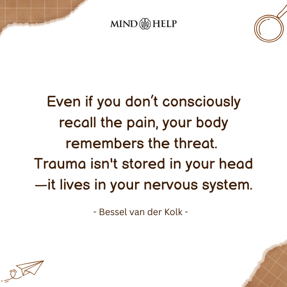Quote about childhood trauma stored in the body