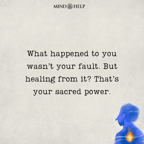 Quote about trauma not being the survivor’s fault