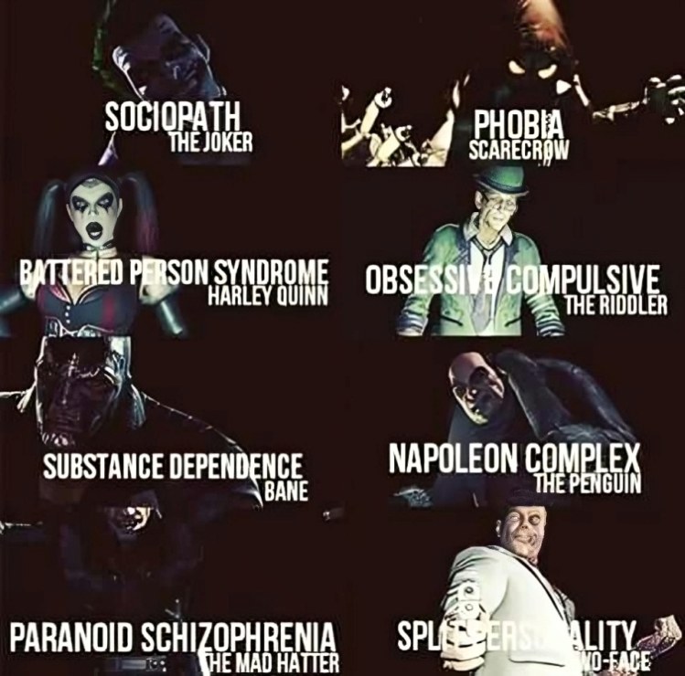 batman villains and mental illness