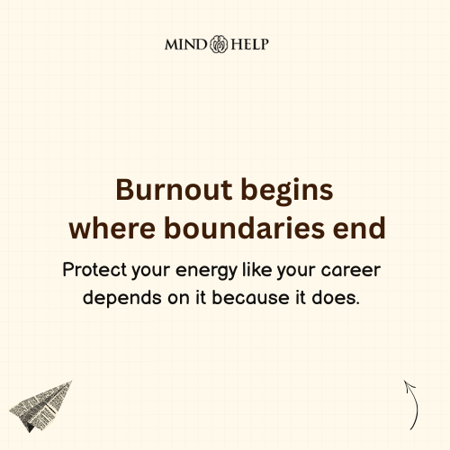 Burnout Begins Where Boundaries End – Workplace Stress Quote